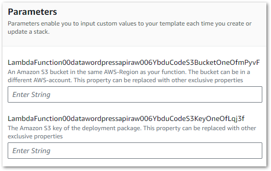 2024 02 22 CloudFormationCreateStackParameters